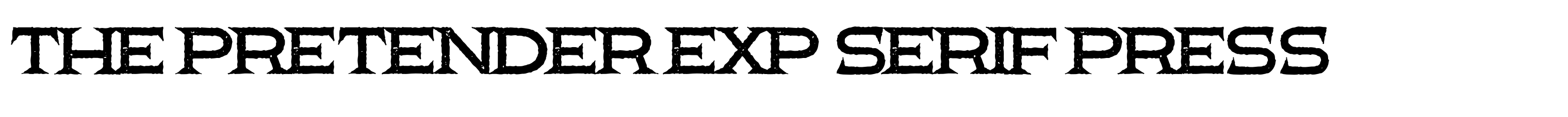 The Pretender Exp Serif Press